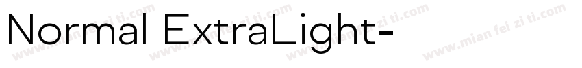 Normal ExtraLight字体转换